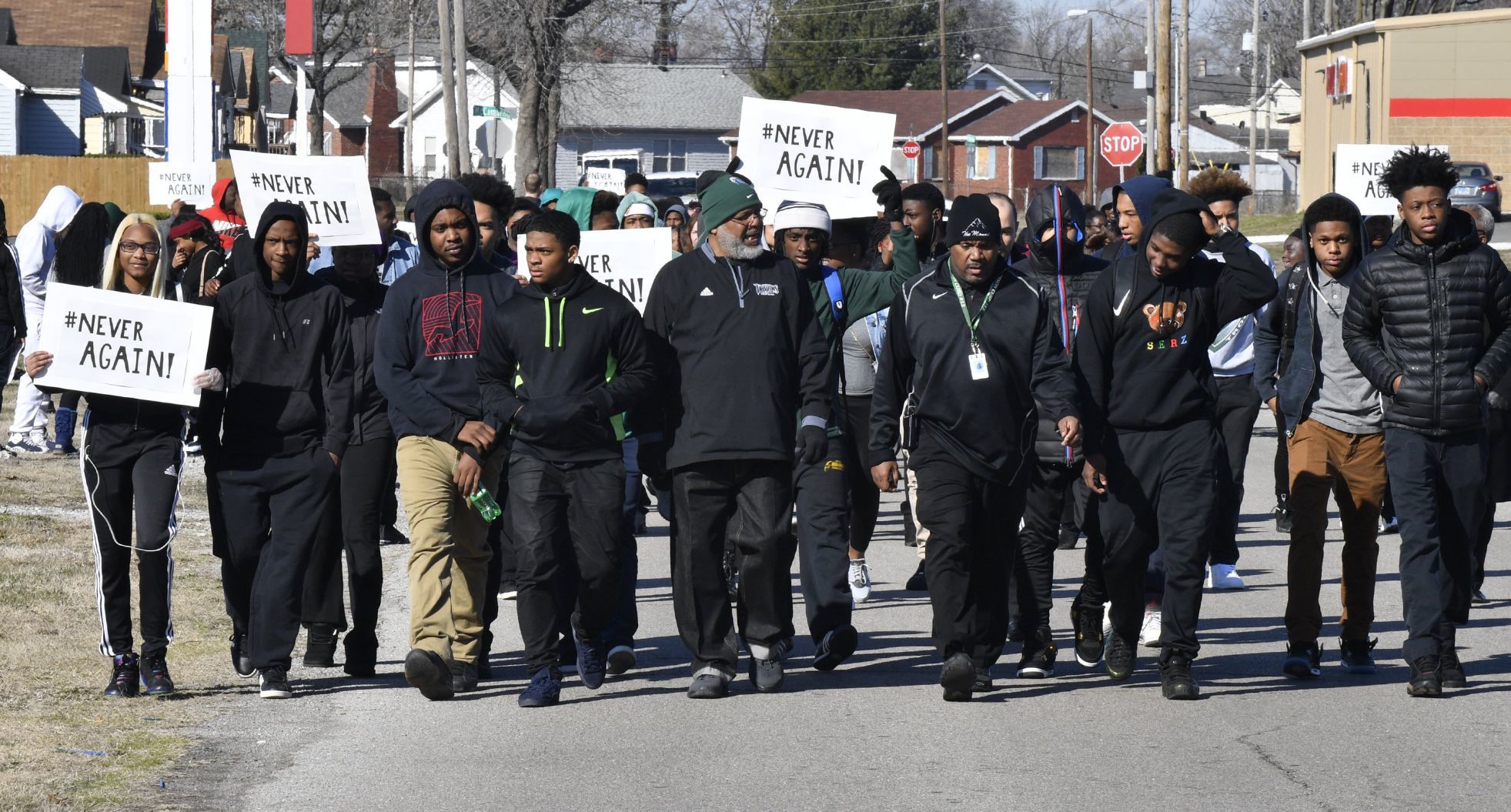 Madison High School students walk out